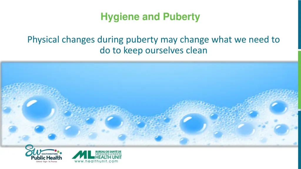 hygiene and puberty