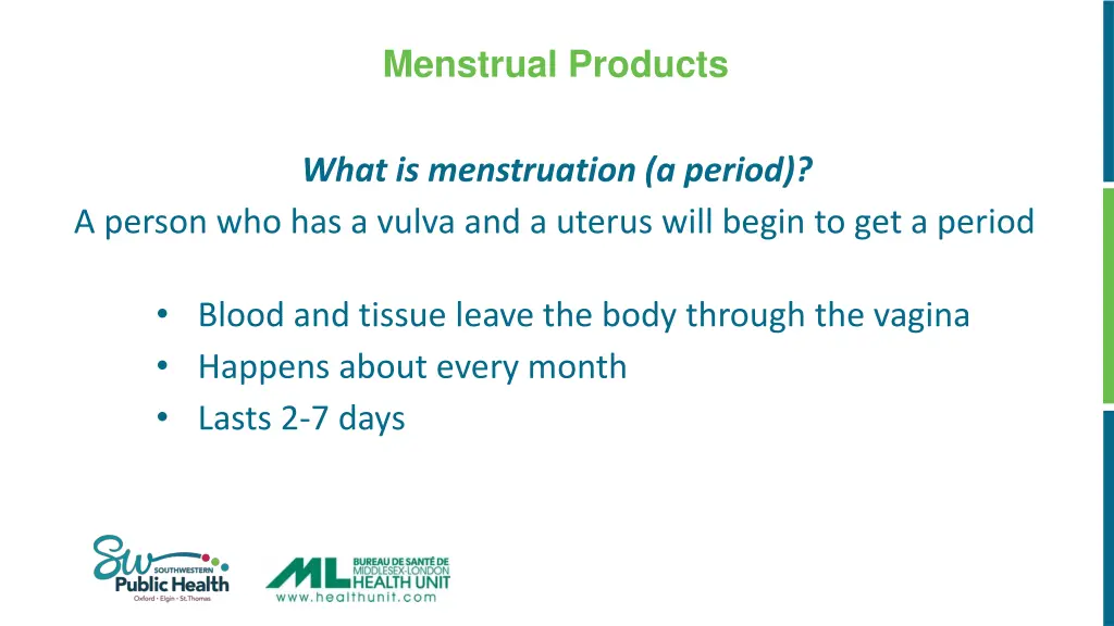 menstrual products