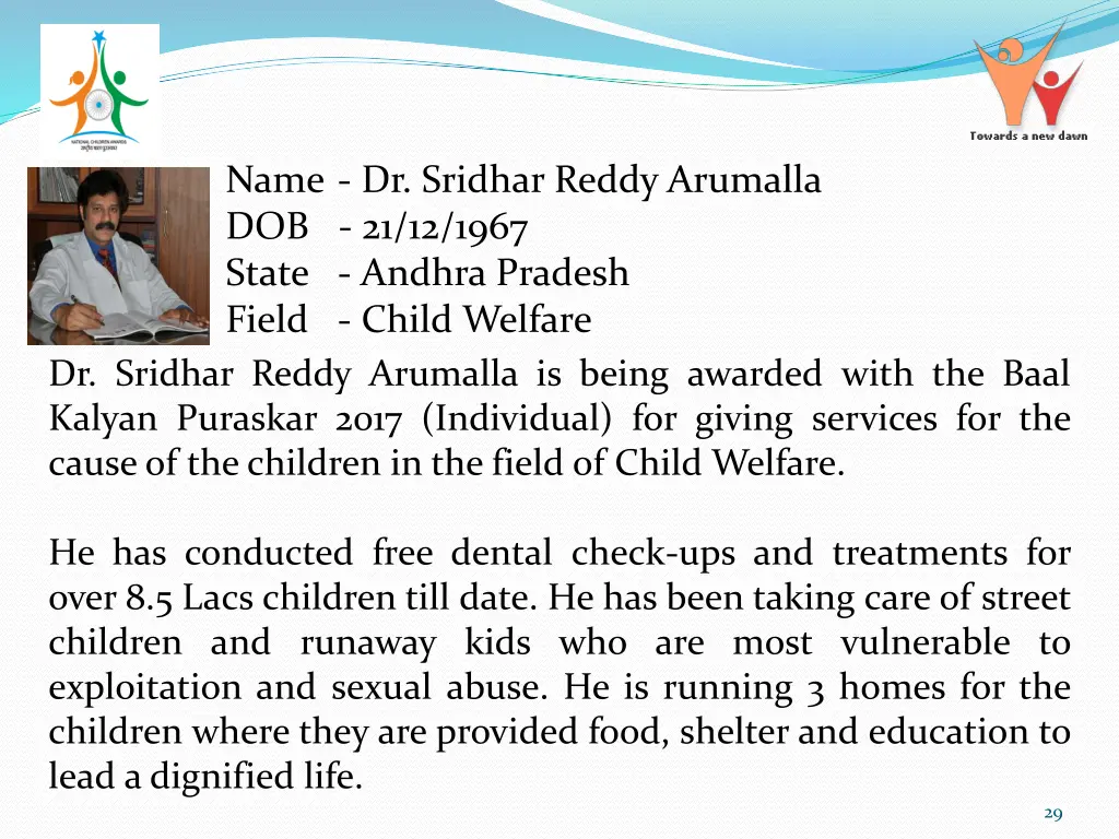 name dr sridhar reddy arumalla dob 21 12 1967