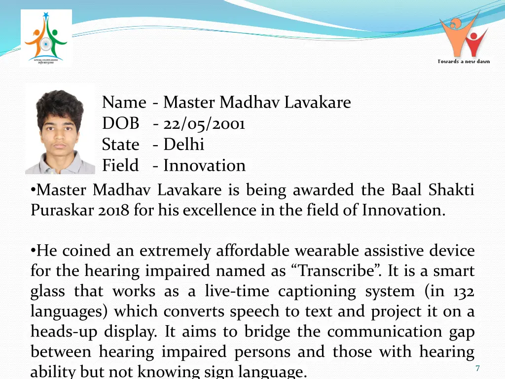 name master madhav lavakare dob 22 05 2001 state