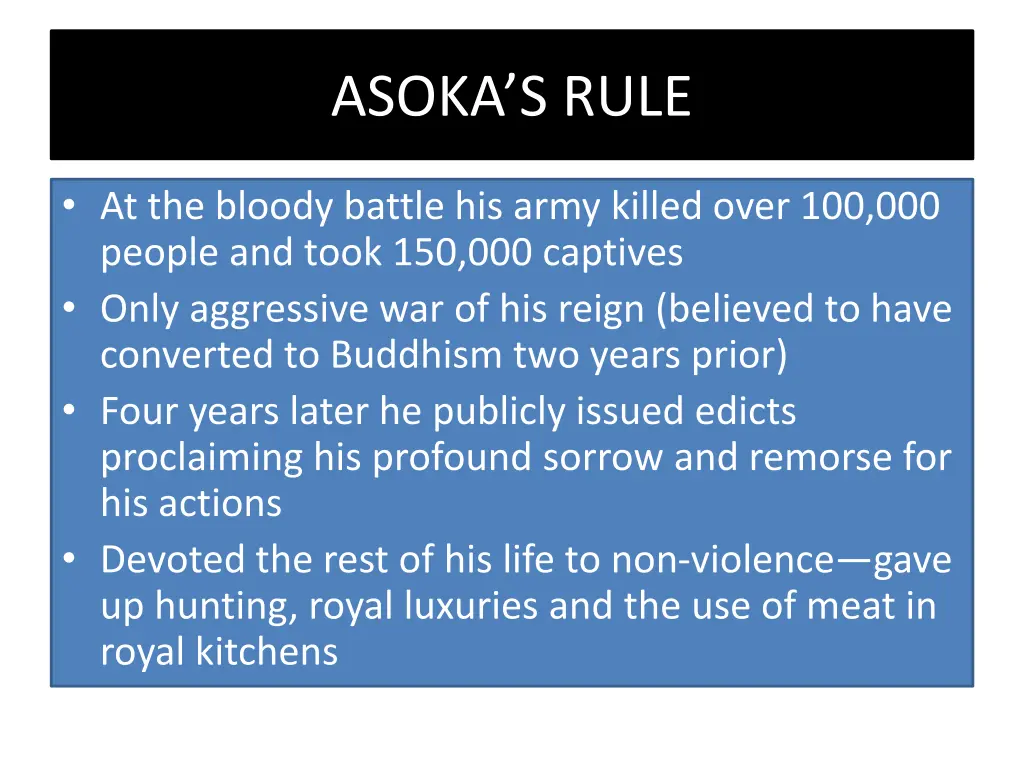 asoka s rule