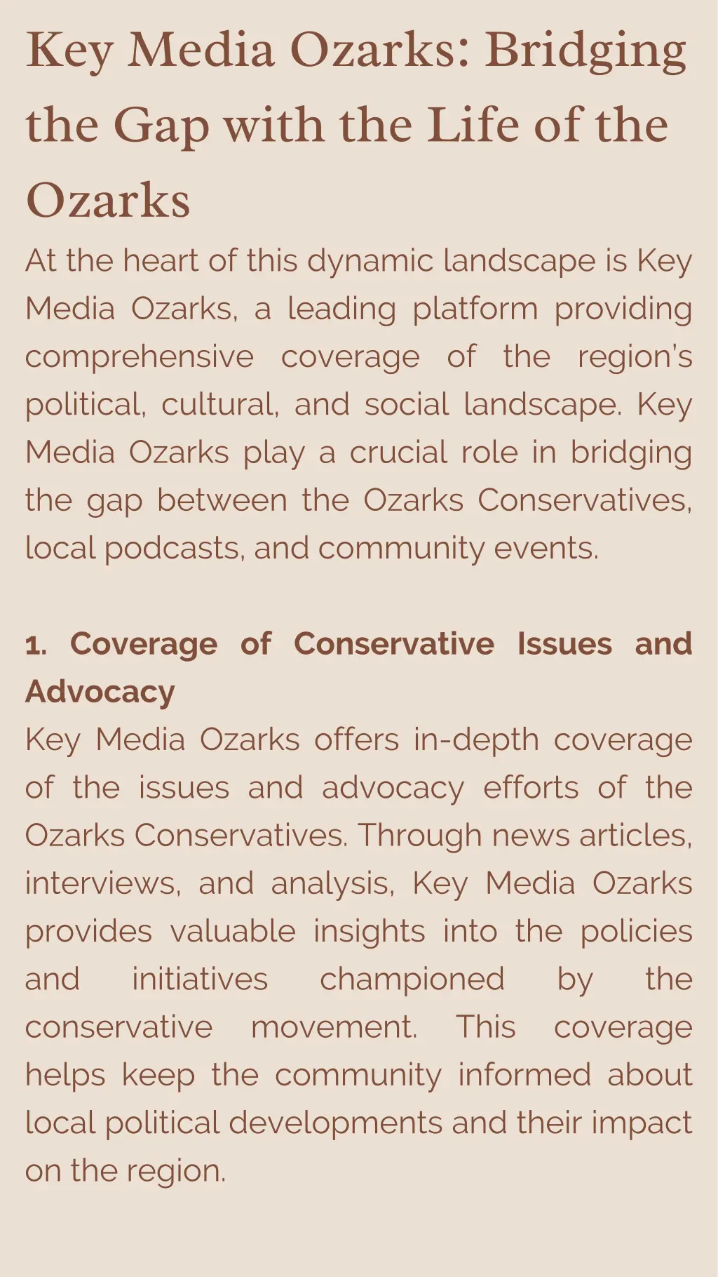 key media ozarks bridging the gap with the life