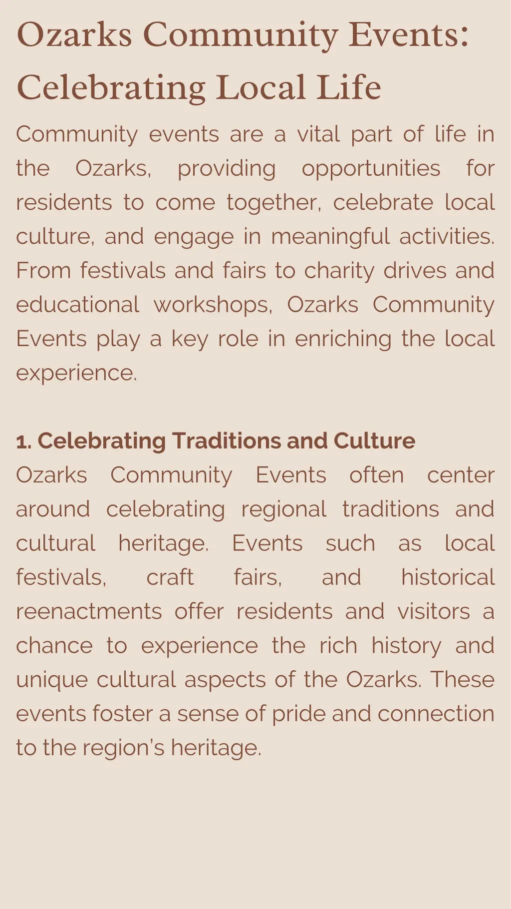 ozarks community events celebrating local life