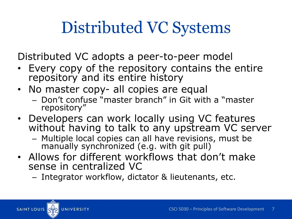 distributed vc systems