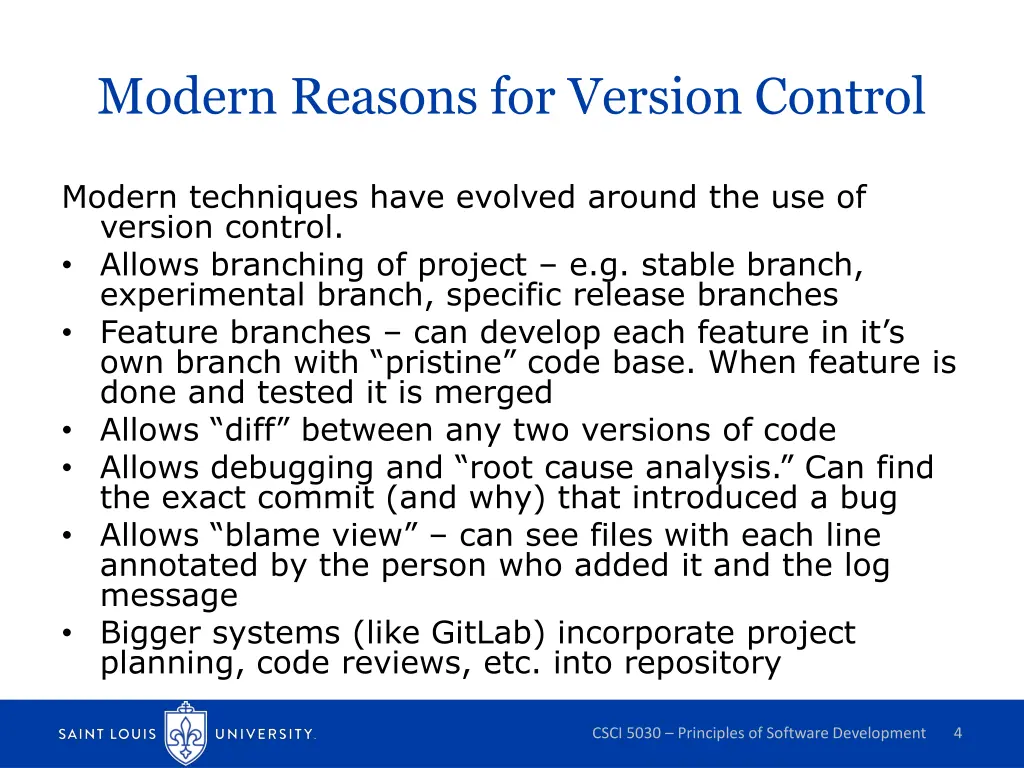 modern reasons for version control