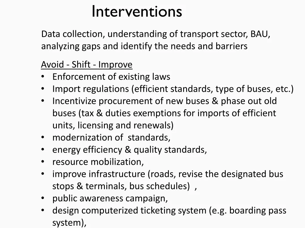 interventions