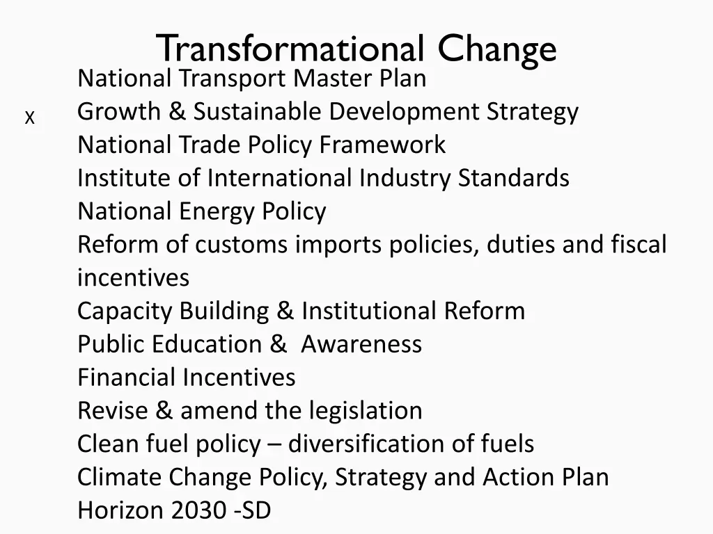 transformational change national transport master