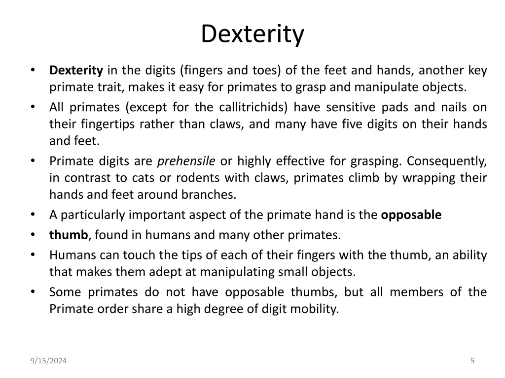 dexterity