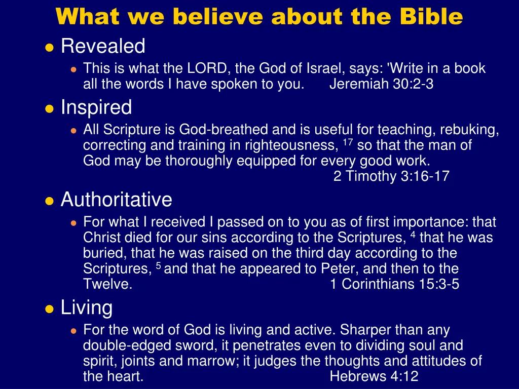 what we believe about the bible revealed this