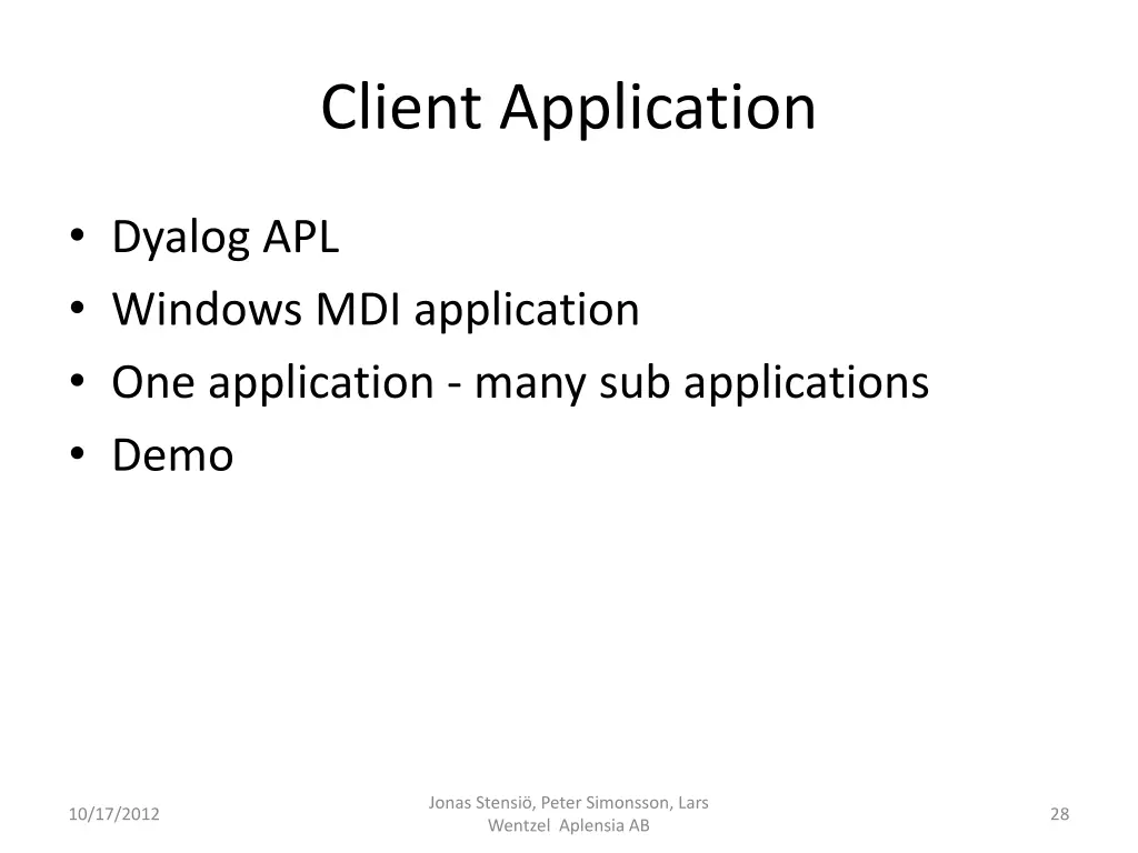 client application