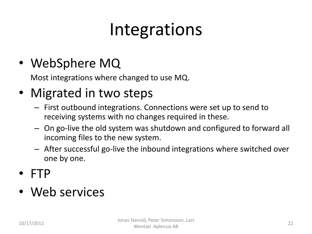 integrations