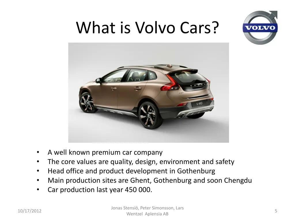 what is volvo cars