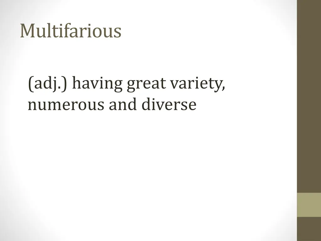 multifarious 1