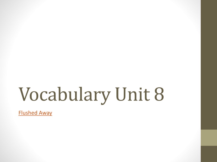 vocabulary unit 8