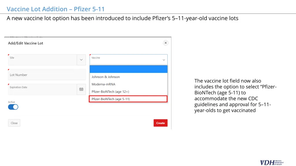 vaccine lot addition pfizer 5 11 a new vaccine