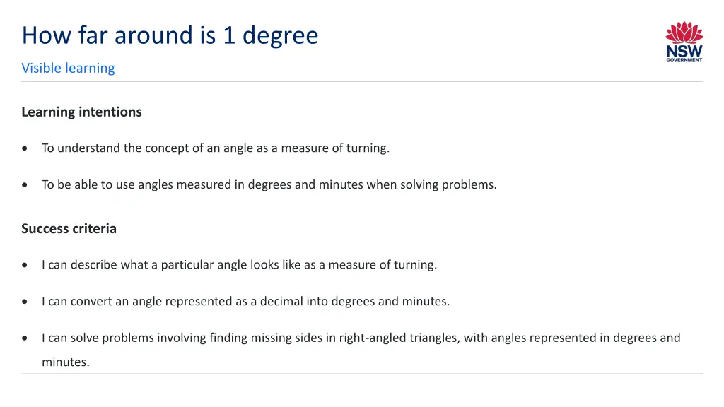 how far around is 1 degree