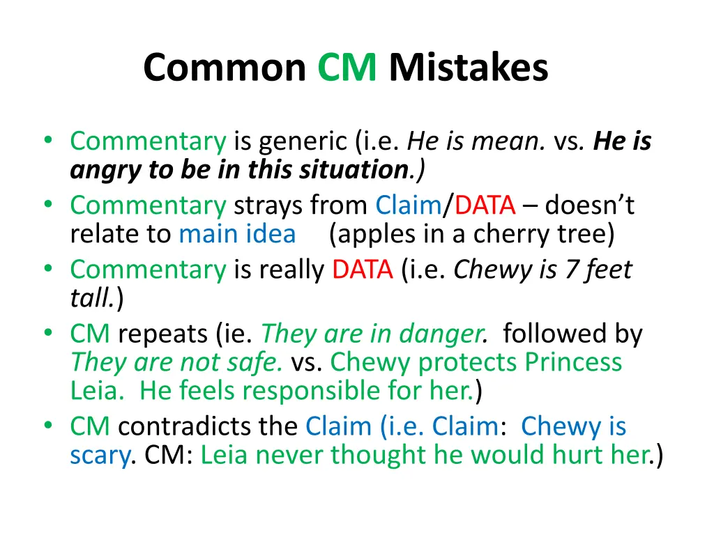 common cm mistakes