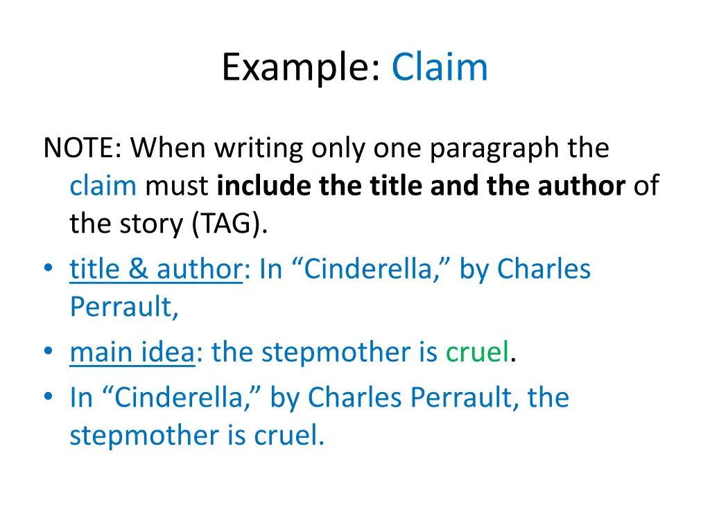 example claim