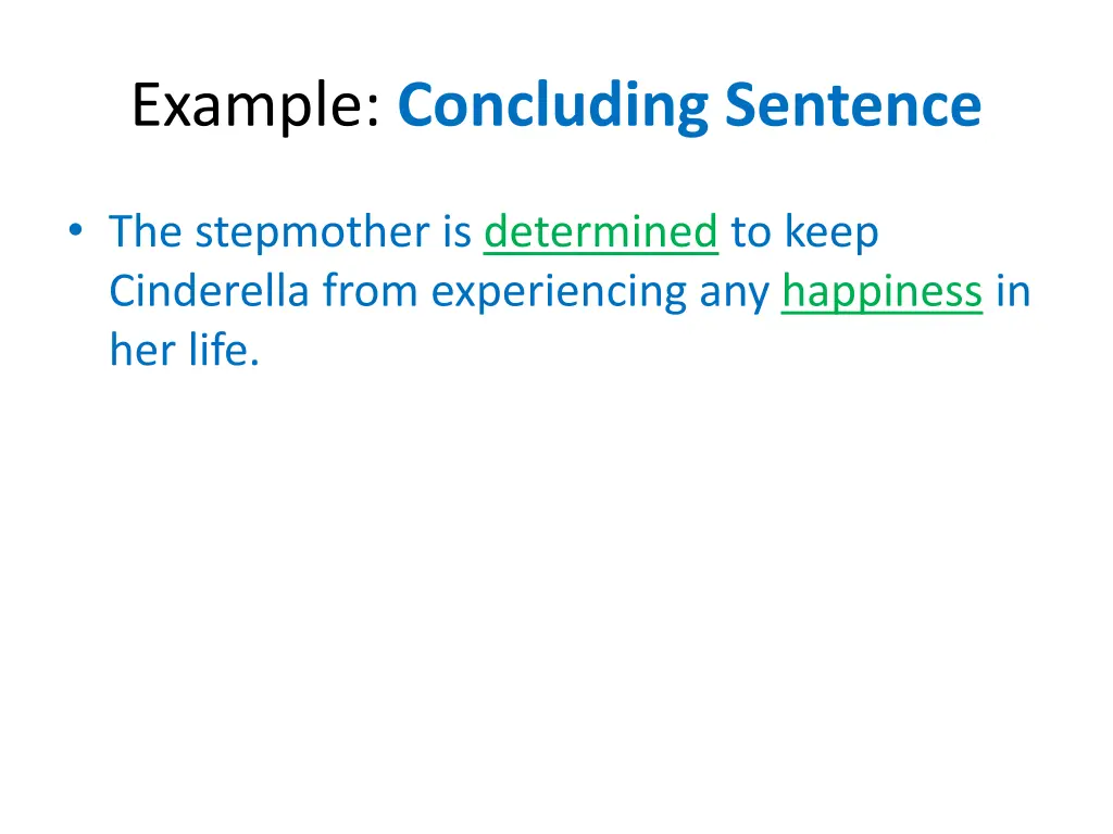 example concluding sentence