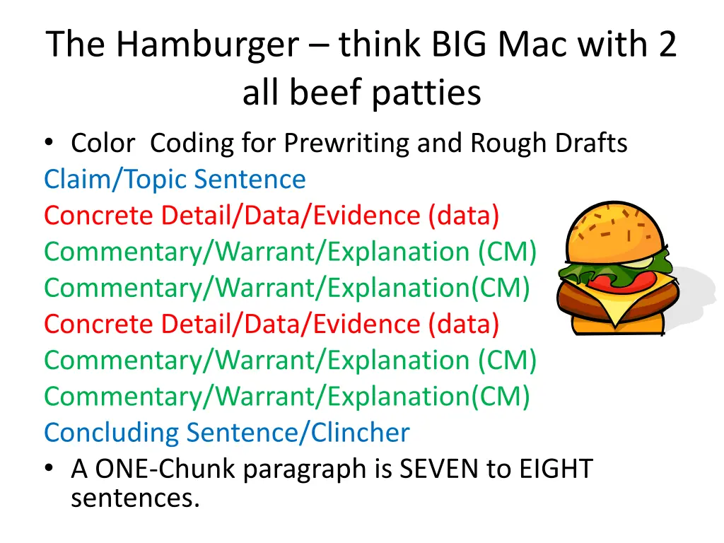 the hamburger think big mac with 2 all beef