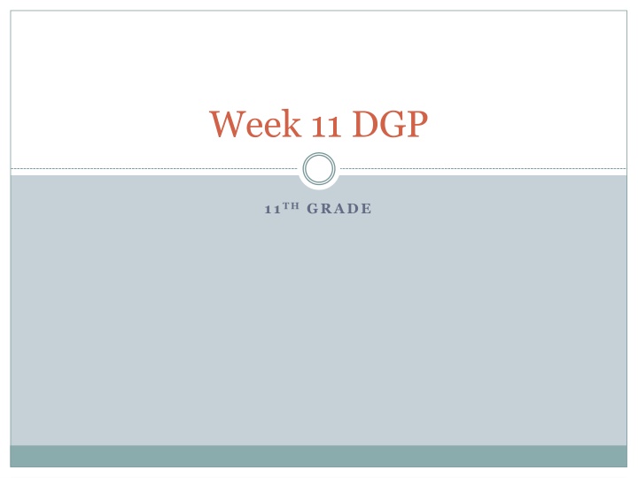 week 11 dgp