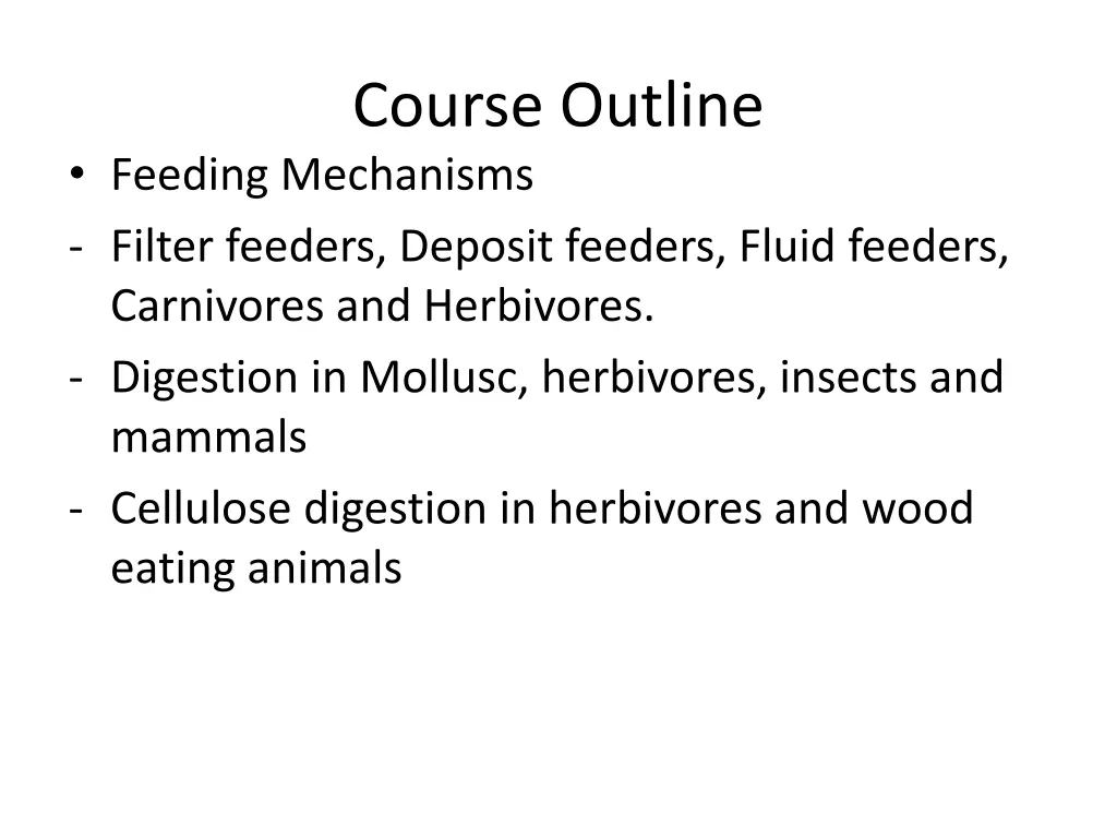 course outline