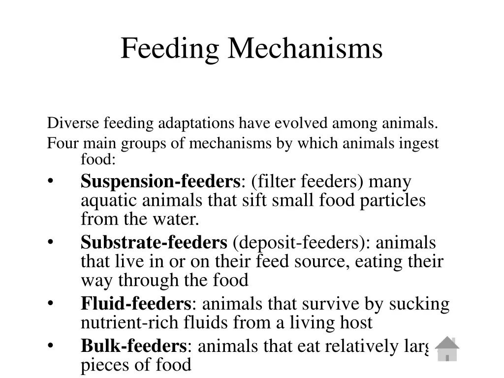 feeding mechanisms