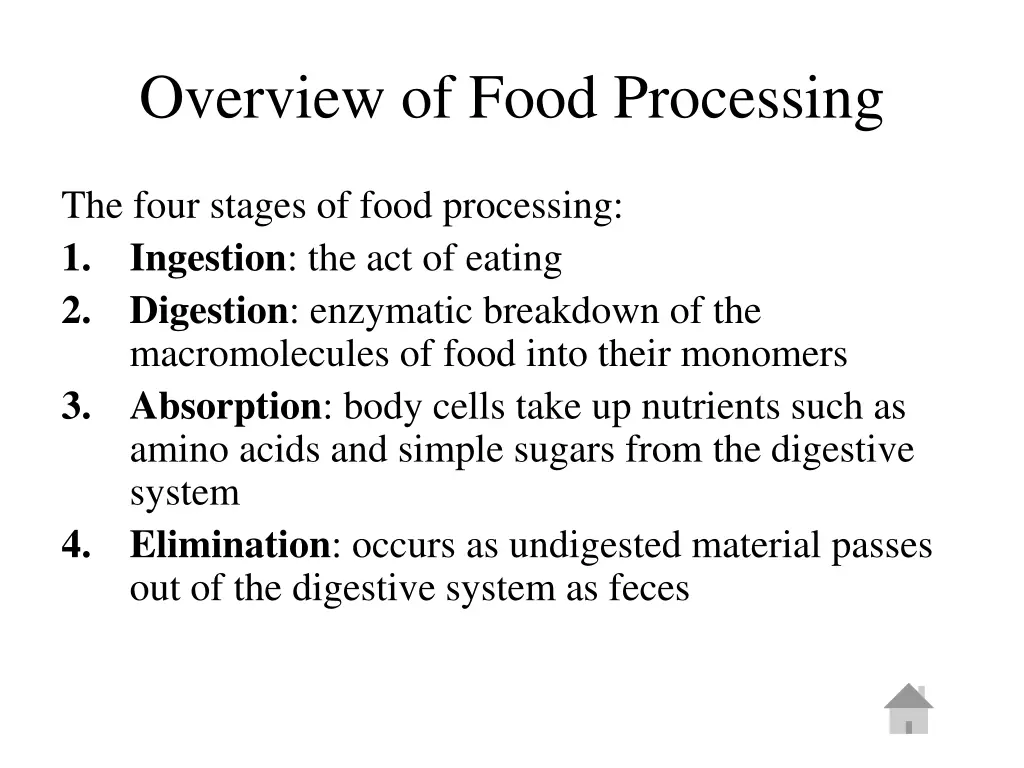 overview of food processing