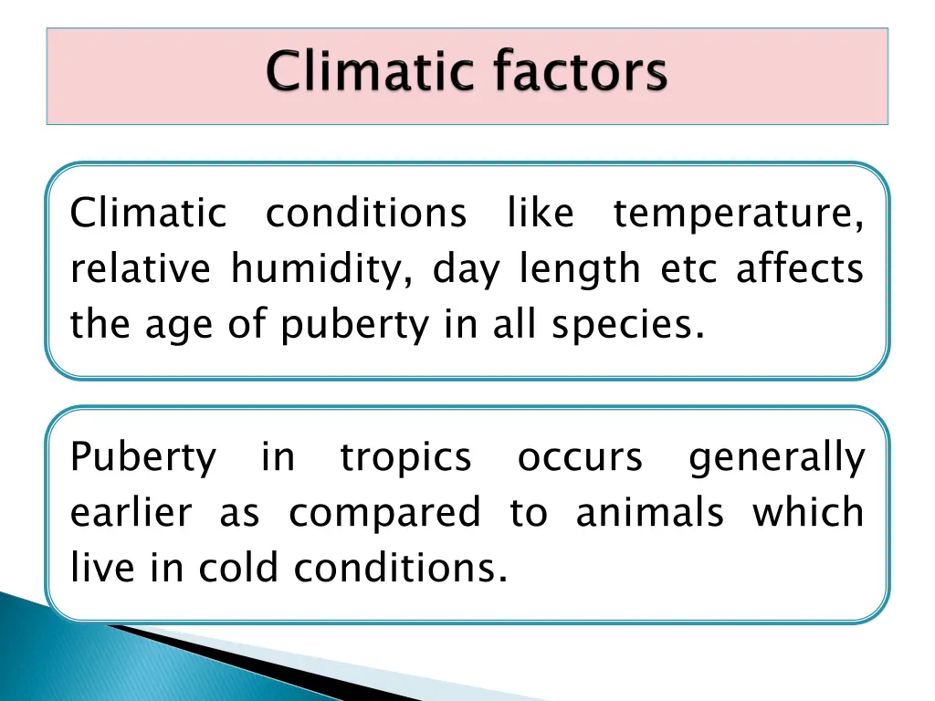 climatic relative humidity day length etc affects