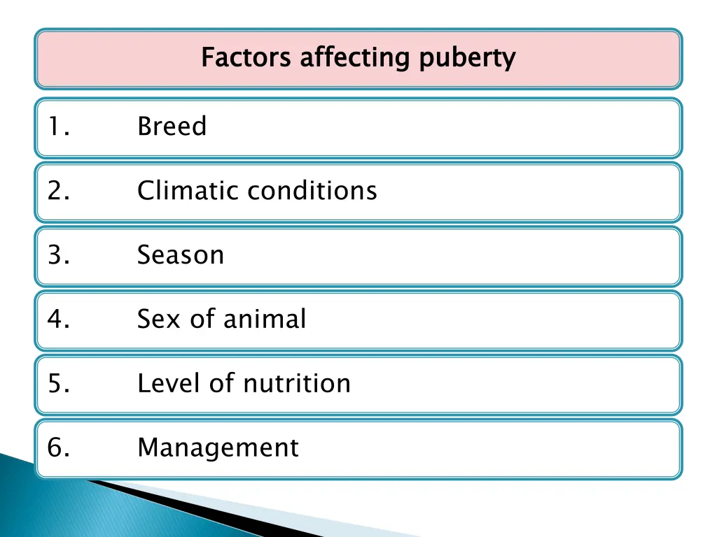 factors affecting puberty