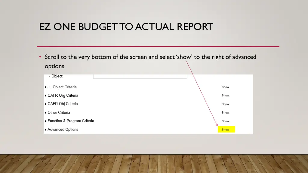 ez one budget to actual report 4