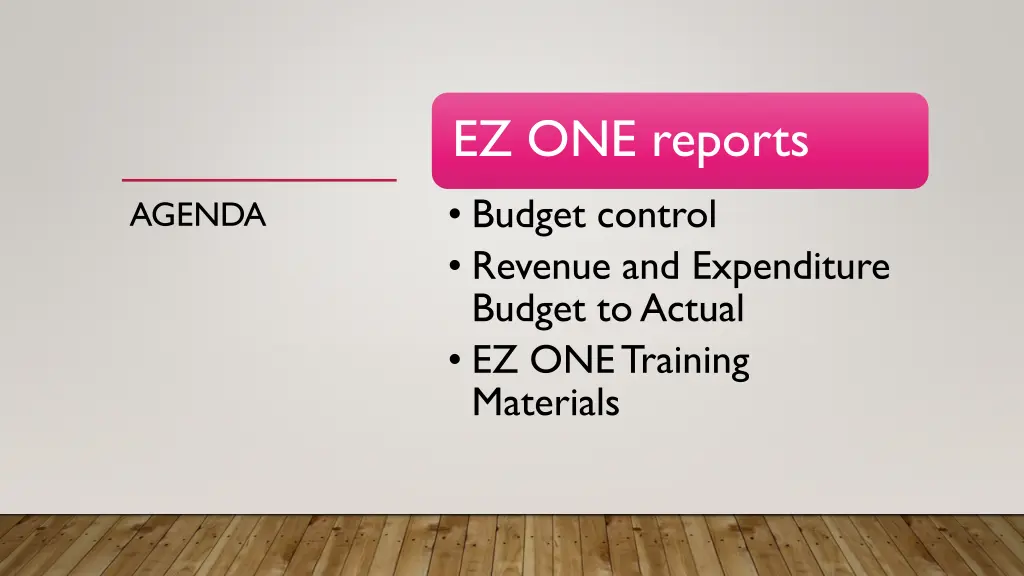 ez one reports