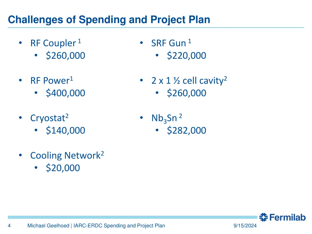 challenges of spending and project plan