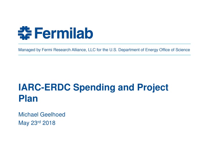 iarc erdc spending and project plan