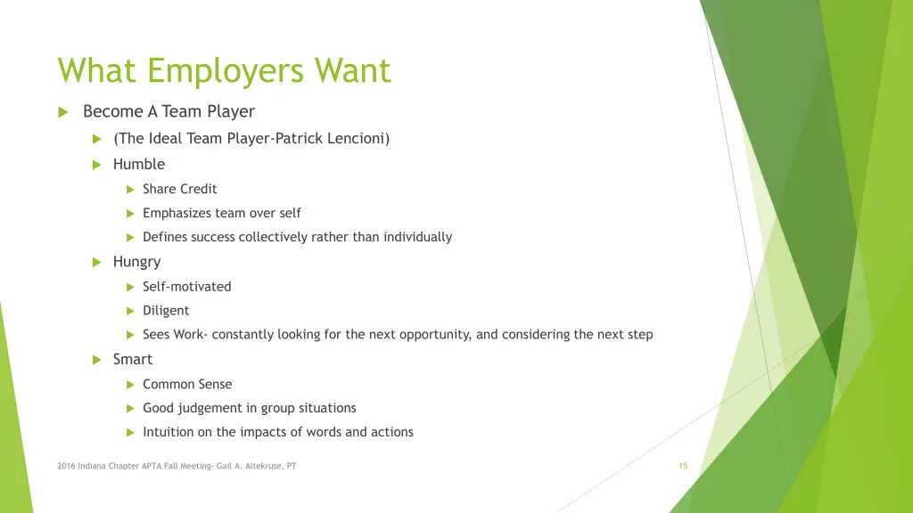 what employers want