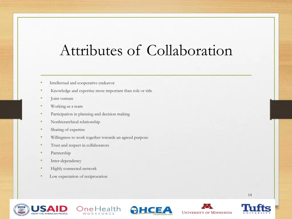 attributes of collaboration