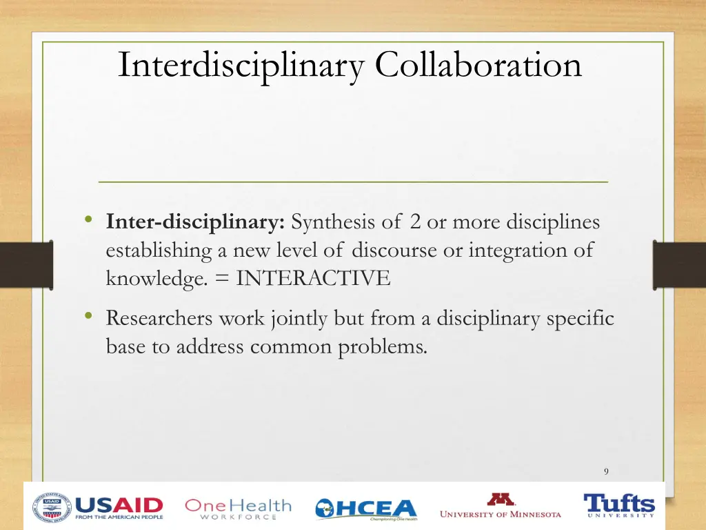 interdisciplinary collaboration