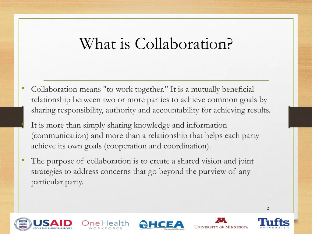 what is collaboration