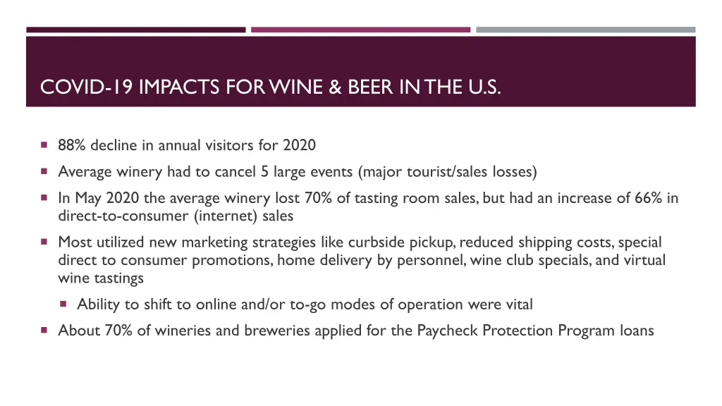 covid 19 impacts for wine beer in the u s