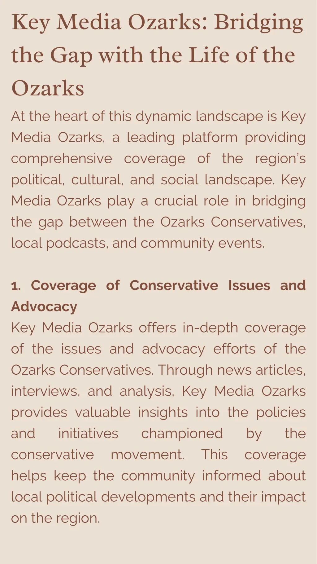 key media ozarks bridging the gap with the life