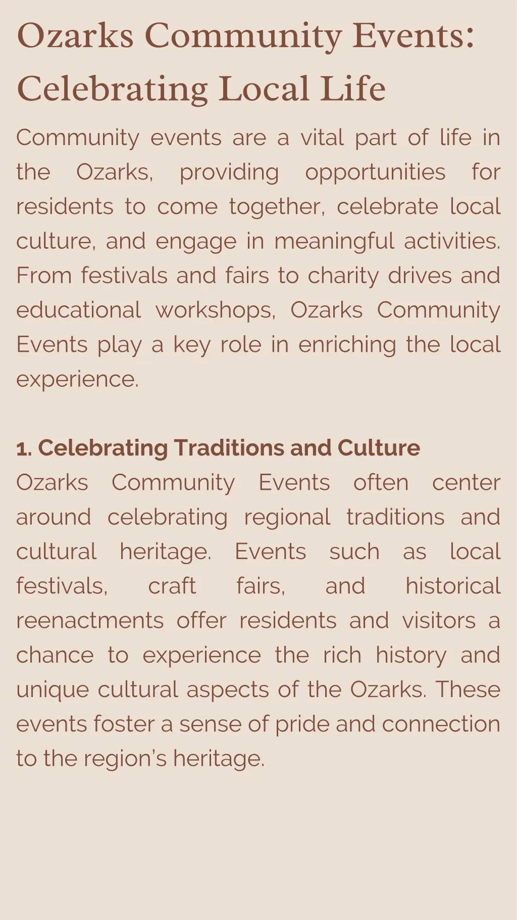 ozarks community events celebrating local life