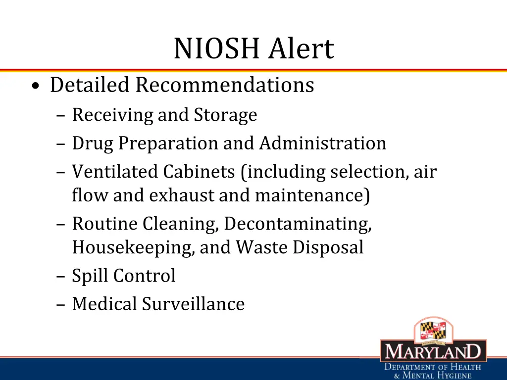 niosh alert 1