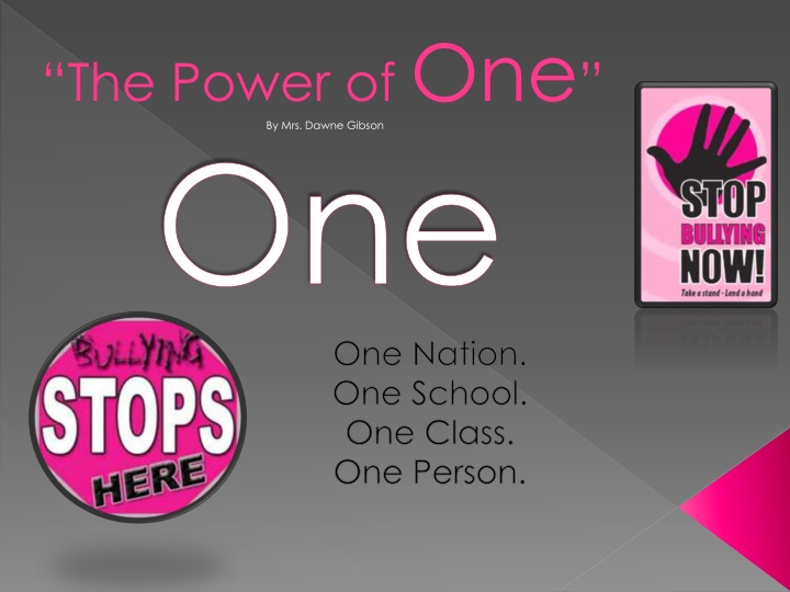 the power of one by mrs dawne gibson