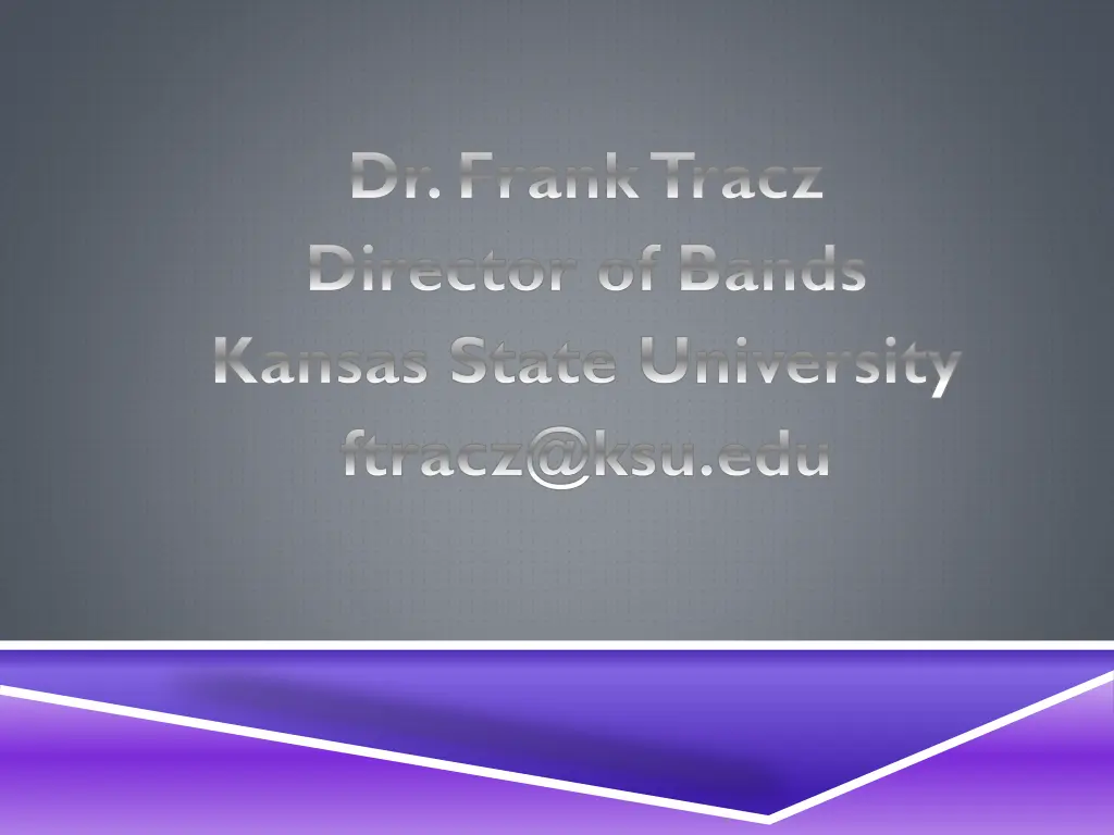 dr frank tracz director of bands kansas state