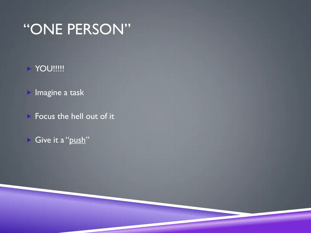 one person