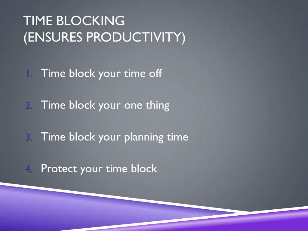 time blocking ensures productivity