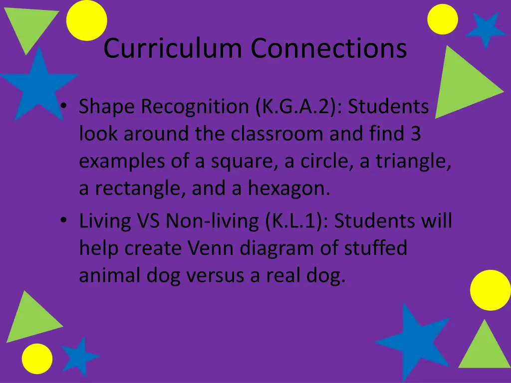 curriculum connections