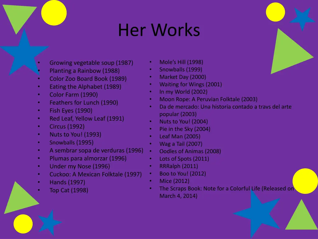 her works