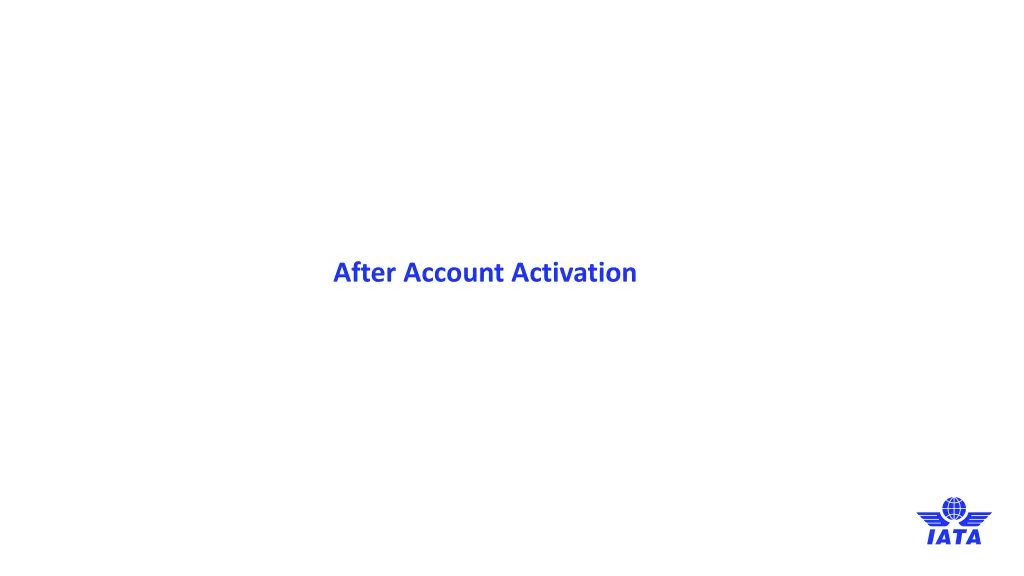 after account activation