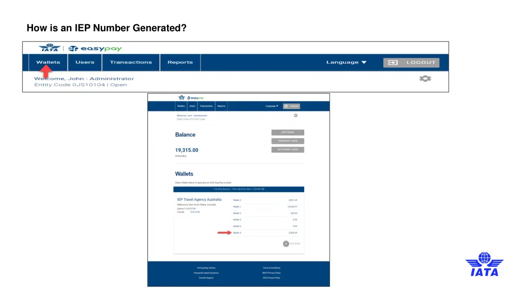 how is an iep number generated